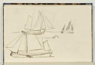 Segelschiffe - Dampfer und Segelschiff