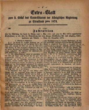 Amtsblatt der Preußischen Regierung zu Stralsund. 1874