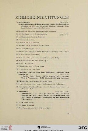 Zimmereinrichtungen (Nr. 157-203)