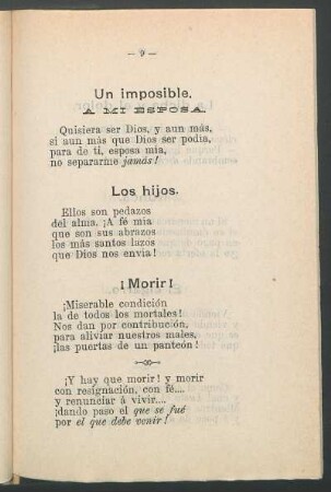 Un imposible. : A mi esposa.
