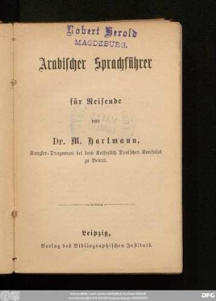 Arabischer Sprachführer für Reisende
