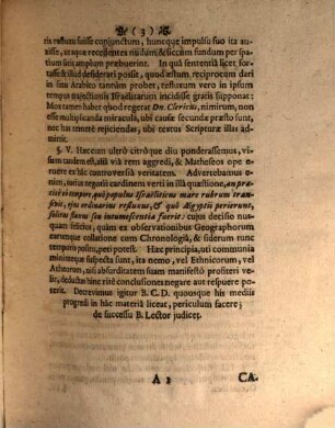 Diss. math. ad Exod. XIV. de quaestione: An tempore transitus Israelitarum per Mare Rubrum fuerit ordinarius refluxus seu detumescentia