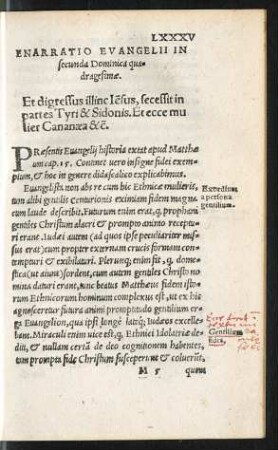 Enarratio Evangelii In secunda Dominica quadragesimae.