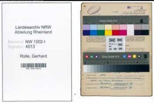 Entnazifizierung Gerhard Rolle, geb. 10.09.1906 (Ingenieur)