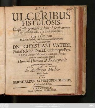 De Ulceribus Fistulosis