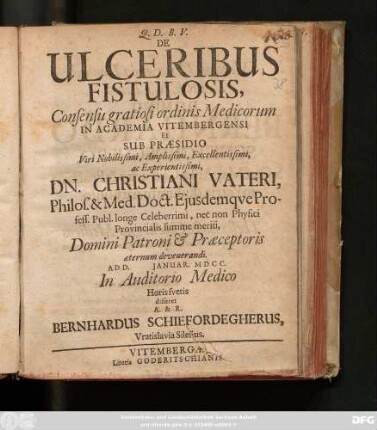 De Ulceribus Fistulosis