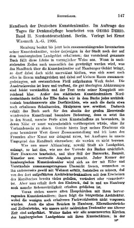 Handbuch der deutschen Kunstdenkmäler, Bd. 2, Nordostdeutschland, im Auftrag des Tages für Denkmalpflege bearb. von Georg Dehio : Berlin, Wasmuth, 1906