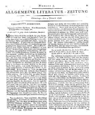 Die Horen. Jg. 1795 (Fortsetzung der im vorigen Stücke abgebrochnen Recension)