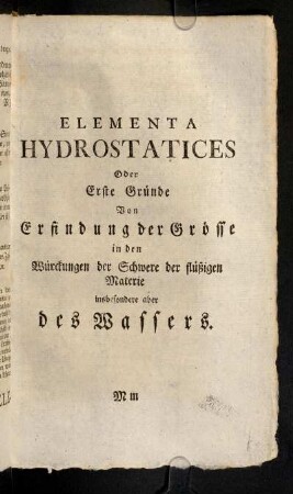 553-570, Erste Gruende der Hydostatik