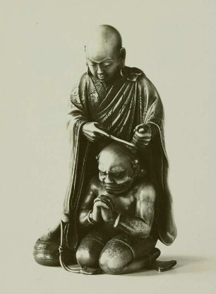 Netsuke mit Szene aus einer Sage oder einem Märchen : Netsuke mit Szene aus einer Sage oder einem Märchen. Verwalter, Dresden, Kunstgewerbe-Museum