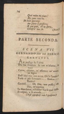 Parte Seconda = Zweiter Theil