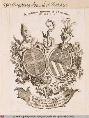 Wappen des Probstes Bartholomäus zu Augsburg