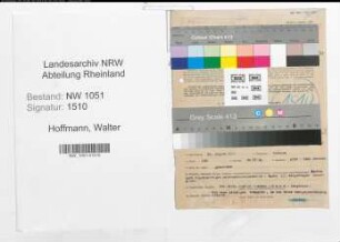 Entnazifizierung Walter Hoffmann , geb. 15.08.1901 (Dentist)