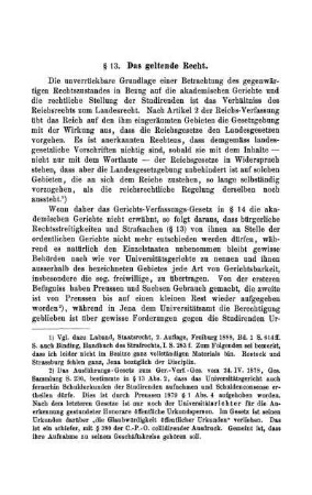 § 13. Das geltende Recht.