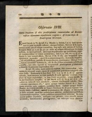 190-197, Observatio XVIII - XIX