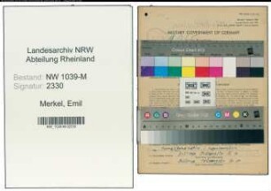 Entnazifizierung Emil Merkel , geb. 22.12.1891 (Angestellter)