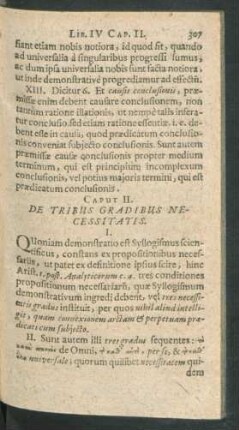 Caput II. De Tribus Gradibus Necessitatis.