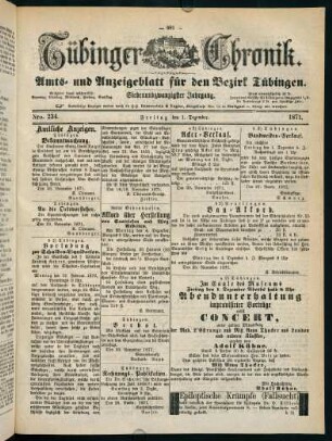 981-1000, 1. Dezember (Nro. 234) - 6. Dezember (Nro. 238)