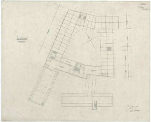 Gsaenger, Gustav; München; Stadtmuseum, Erweiterung - Wettbewerbsplan (Grundriss 3. OG)