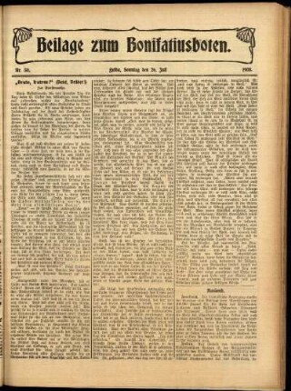 Zweite Ausgabe vom Sonntag, den 26. Juli 1908.