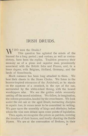 Irish druids and old Irish religions