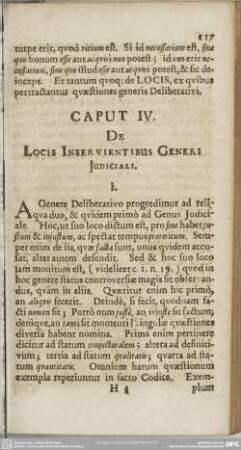Caput IV. De Locis Inservientibus Genere Iudiciali