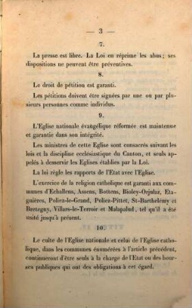 Constitution du Canton de Vaud, du 10 Aout 1845