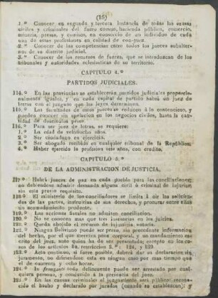 Capítulo 5.° - De la administración de justicia.