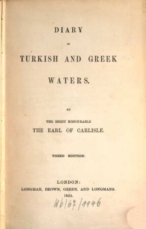 Diary in Turkish and Greek waters