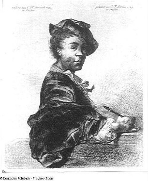 Selbstbildnis von Christian Wilhelm Ernst Dietrich (1712-1774)