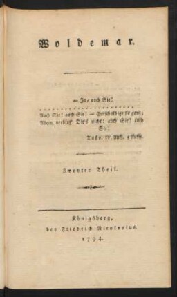Theil 2: Woldemar