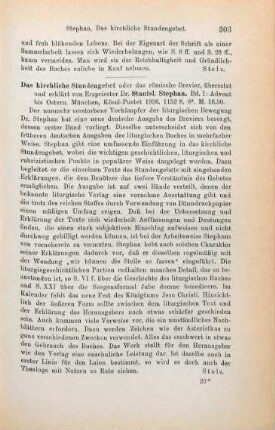 303 [Rezension] Advent bis Ostern