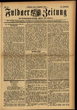 Ausgabe vom Dienstag, den 04. Dezember 1894.
