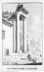 Les restes de l'ancienne Rome, recherchez avec soin, mesurez, dessinez sur les lieux, et gravez par feu Bonaventure d'Overbeke, ..., 1. Buch, Tafel a. 32.: Le Temple de la Concorde.