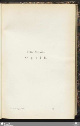 Dritter Abschnitt. Optik