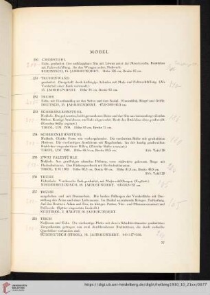 Möbel (Nr. 250-312)