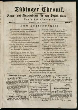 1-84, Januar 1860