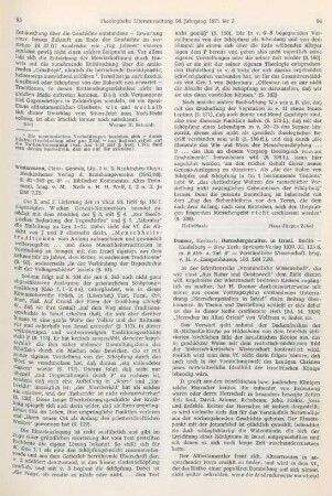 93-94 [Rezension] Westermann, Claus, Genesis