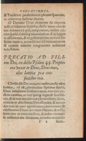 Precatio Ad Filium Dei ...