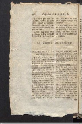 15. Allgemine Landesbedürfnisse.