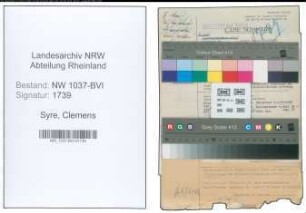 Entnazifizierung Clemens Syre , geb. 20.10.1903 (Buchhalter)