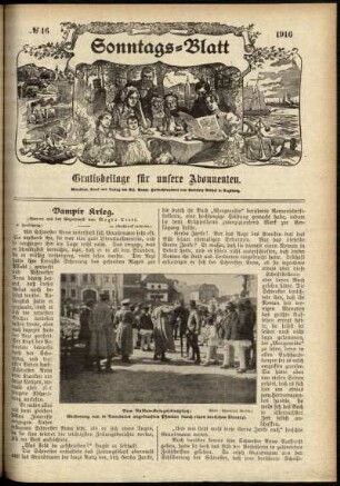 Ausgabe vom Sonntag, den 12. November 1916.