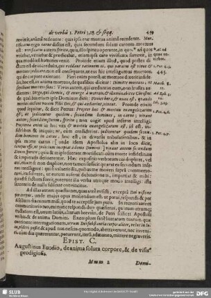 Epist. C. Augustinus Euodio, de anima soluta corpore, & de visis prodigiosis