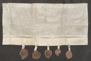 Schuldbrief des Bischofs Ludwig von Speyer gegenüber Else Wachenheimer über 800 Gulden zu 4,5 Prozent.