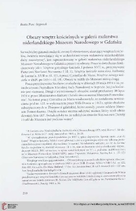 7/8: Obrazy wnętrz kościelnych w galerii malarstwa niderlandzkiego Muzeum Narodowego w Gdańsku