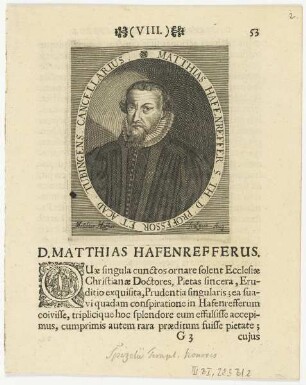 Bildnis des Matthias Hafenreffer