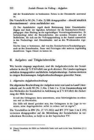 212-217, II. Aufgaben und Tätigkeitsbereiche
