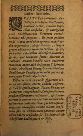 Flores Exemplorvm, Sive Catechismvs Historialis, 4. In Qvo Capvt VII. De operibus misericordiae corporalibus. Capvt VIII. De quatuor hominis nouissimis, Morte, Iudicio, Inferno, & Caelesti gloria