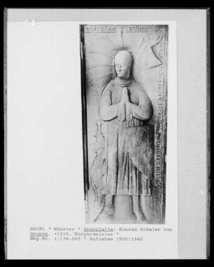 Grabplatte des Konrad Schaler von Benken