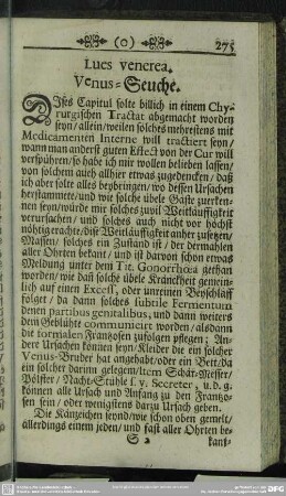 Lues venera. Venus-Seuche